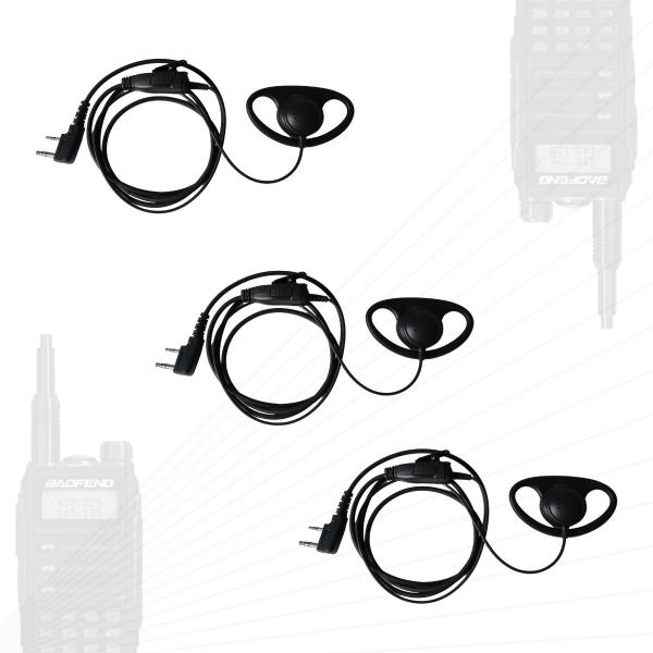 Imagem de Kit 4 Concha D Ptt Reforçado Para Rádio Comunicador Uv-16 Plus