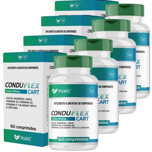 Imagem de Kit 4 ConduflexCart-Cálcio, colágeno tipo II-1000mg- 60 Comp