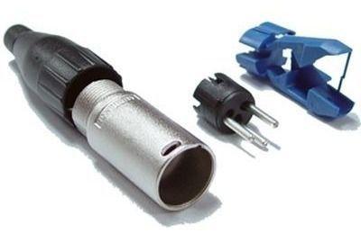 Imagem de Kit 4 Conector Xlr Canon Macho Amphenol 3 Vias Ac3mm