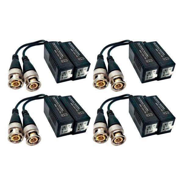 Imagem de Kit 4 Conectores Conversor Balun Multi HD - Engate Rápido