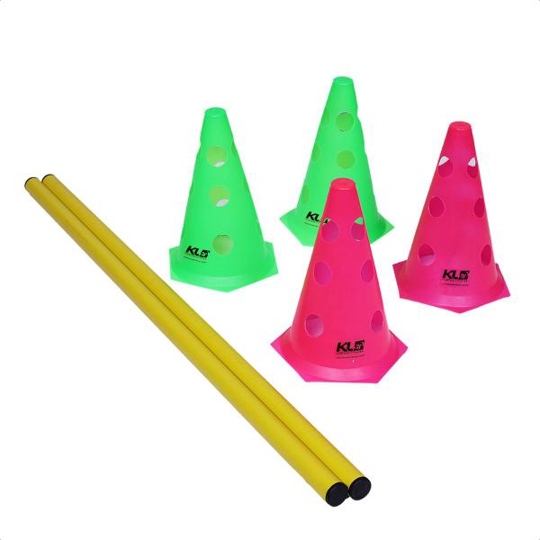 kit 4 Cones Com Barreiras Funcional Circuito Agilidade - KL Master Fitness Imagem de kit 4 Cones Com Barreiras Funcional Circuito Agilidade