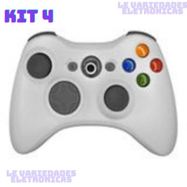 Imagem de Kit 4 Controle Xbox 360 Sem Fio - Maxmidia