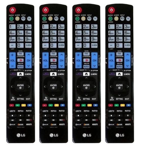 Imagem de Kit 4 Controles Remotos LG Smart TV 3D AKB74115501