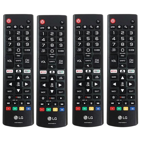 Imagem de Kit 4 Controles Remotos LG TV Smart AKB75095315