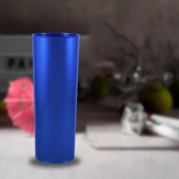 Imagem de Kit 4 Copos Long Drink Azul 330Ml Plástico Premium