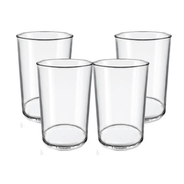 Imagem de Kit 4 Copos Short Drink 200 Ml Transparente Acrílico