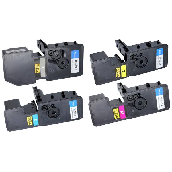 Imagem de Kit 4 Cores Toner Compatível para TK-5232 TK5232 Marca Zeus para M5521 M5521cdn M5521cdw 5021 P5021 P5021cdn P5021cdw