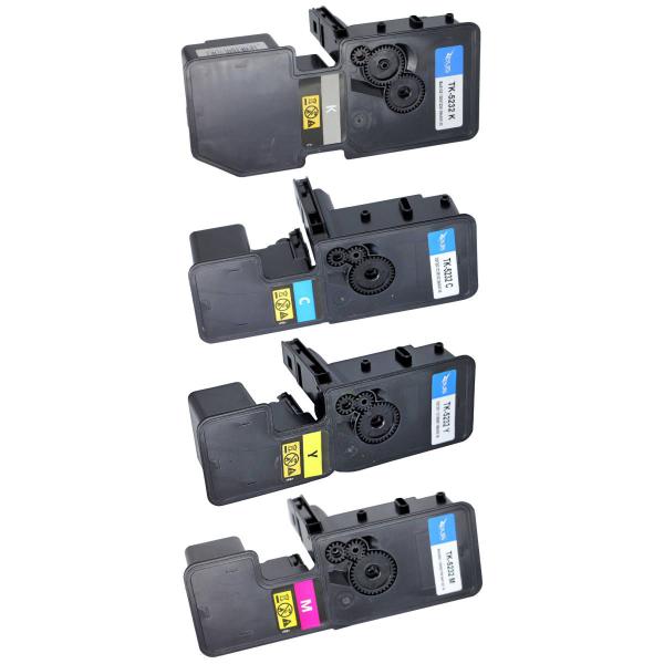 Imagem de Kit 4 Cores Toner Compatível para TK5232 TK-5232 Marca Zeus para P5021 P5021cdn P5021cdw M5521 M5521cdn M5521cdw 5021