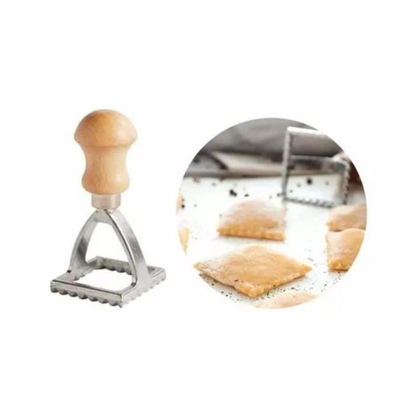 Kit 4 Cortador Para Ravioli Quadrado 3,5cm Cabo Madeira Mimo Style Imagem de Kit 4 Cortador Para Ravioli Quadrado 3,5cm Cabo Madeira Mimo Style