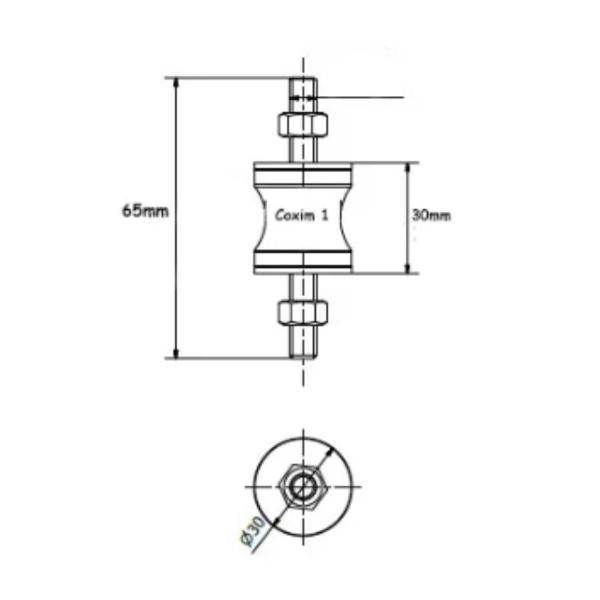 Imagem de Kit 4 Coxim Borracha Motor Compressor N 1 Parafuso 1/4