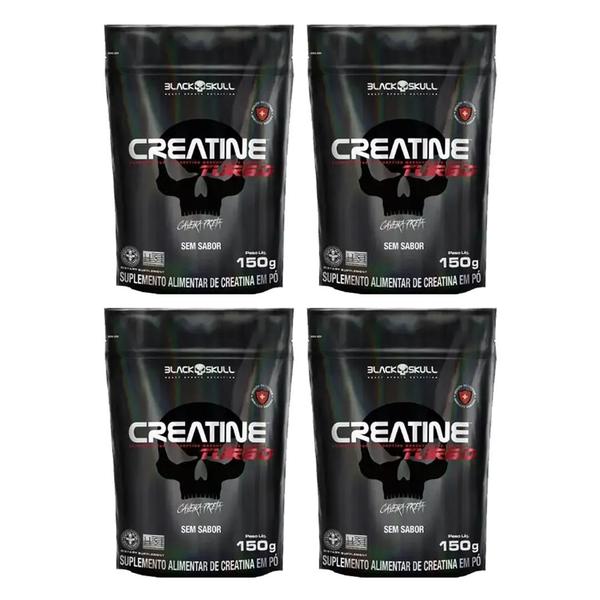 Imagem de Kit 4 Creatinas Turbo 150g Sache - Black Skull