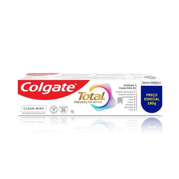 Imagem de Kit 4 Creme Dental Colgate Total Clean Mint 180g cada