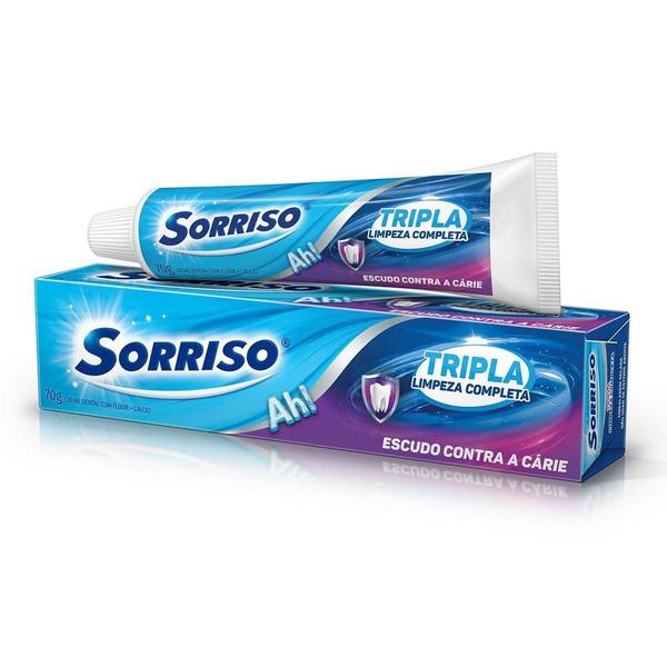 Imagem de Kit 4 Cremes Dental Sorriso Tripla Limpeza Completa 70g