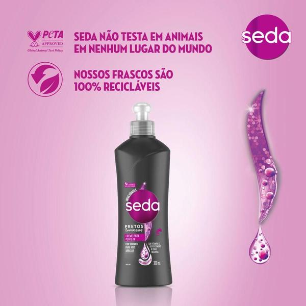 Imagem de Kit 4 Cremes para Pentear Seda Cocriações Pretos Luminosos 300ml cada