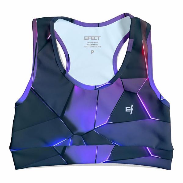 Imagem de Kit 4 Cropped Academia Feminino Fitness Top Treino Confortável Estampado Ginástica