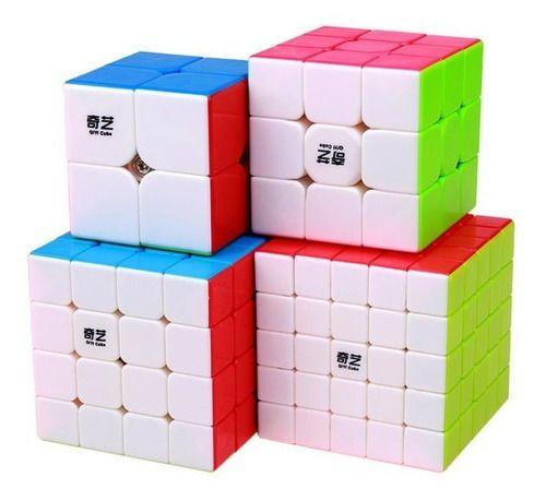 Imagem de Kit 4 Cubo Magico Profissional Moyu 2x2x2-3x3x3-4x4x4-5x5x5