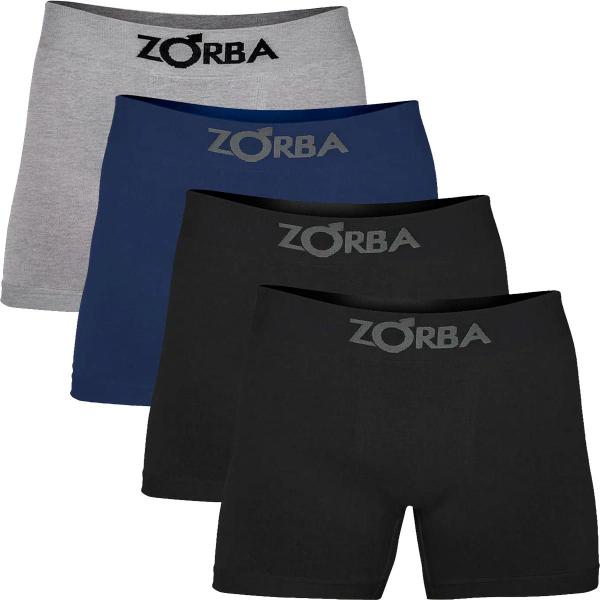 Kit 4 Cuecas Boxer Algodão Confortável Sem Costura Zorba Original Kit 4 Cuecas Boxer Algodão Confortável Sem Costura Zorba Original