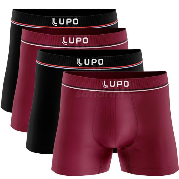 Kit 4 Cuecas Boxer Lupo Poliamida Microfibra Kit 4 Cuecas Boxer Lupo Poliamida Microfibra