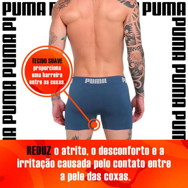 Imagem de Kit 4 Cuecas Boxer Puma Masculina Box Microfibra Cueca Sem Costura Confortável Adulto Original