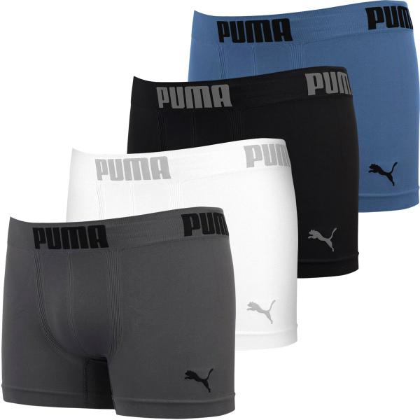 Imagem de Kit 4 Cuecas Boxer Puma Masculina Box Microfibra Cueca Sem Costura Confortável Adulto Original