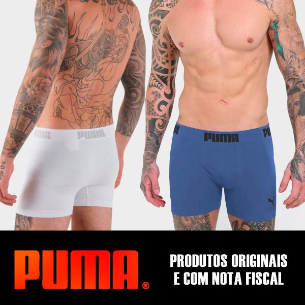 Imagem de Kit 4 Cuecas Boxer Puma Masculina Box Microfibra Cueca Sem Costura Confortável Adulto Original