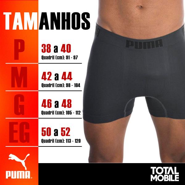 Imagem de Kit 4 Cuecas Boxer Puma Masculina Box Microfibra Cueca Sem Costura Confortável Adulto Original