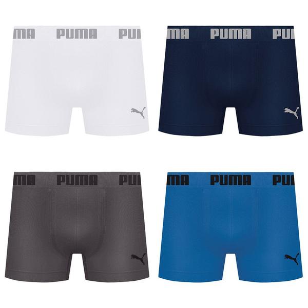 Imagem de Kit 4 Cuecas Boxer Puma Sem Costura Masculina