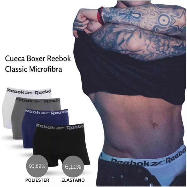 Imagem de Kit 4 Cuecas Boxer Sem Costura Algodão Confortável Reebok