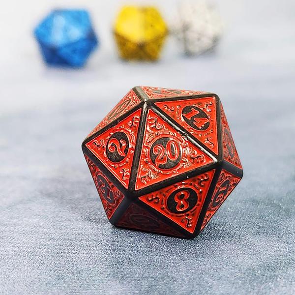 Imagem de Kit 4 Dados D20 Runas Alto Relevo - RPG