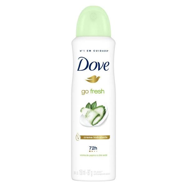 Imagem de Kit 4 Desodorantes Antitranspirante Dove Go Fresh Pepino e Chá Verde 150ml cada