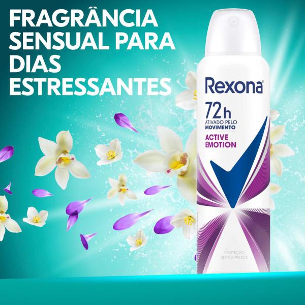 Imagem de Kit 4 Desodorantes Rexona Motionsense Antitranspirante Aerossol Active Emotion 150ml