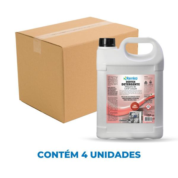 Imagem de Kit 4 Detergentes para Máquinas de Lavar Louça Dertex 5 Litros Renko