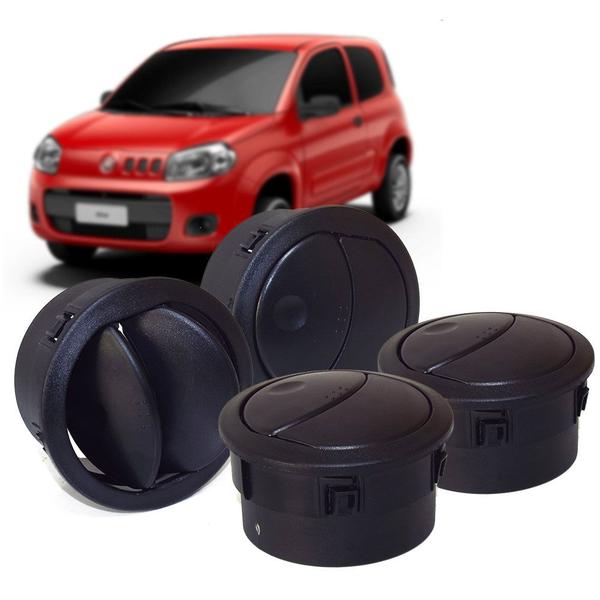 Imagem de Kit 4 Difusor De Ar Novo Vivace Attractive Sporting Economy Way Nova Lateral Preto Fiorino uno