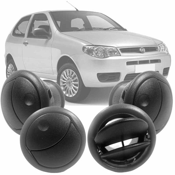 Imagem de Kit 4 Difusor Saída de Ar Condicionado Fiat Palio Fire Economy Way 2014 2015 2016 2017 Original