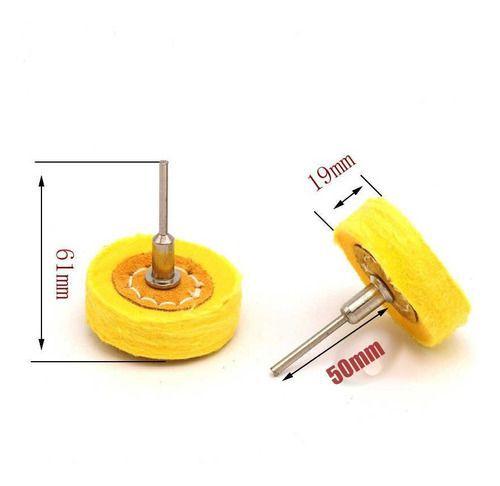 Kit 4 Disco Feltro Polimento limpeza Metal Aço Vidro Furadeira micro retifica - SteelTools Imagem de Kit 4 Disco Feltro Polimento limpeza Metal Aço Vidro Furadeira micro retifica