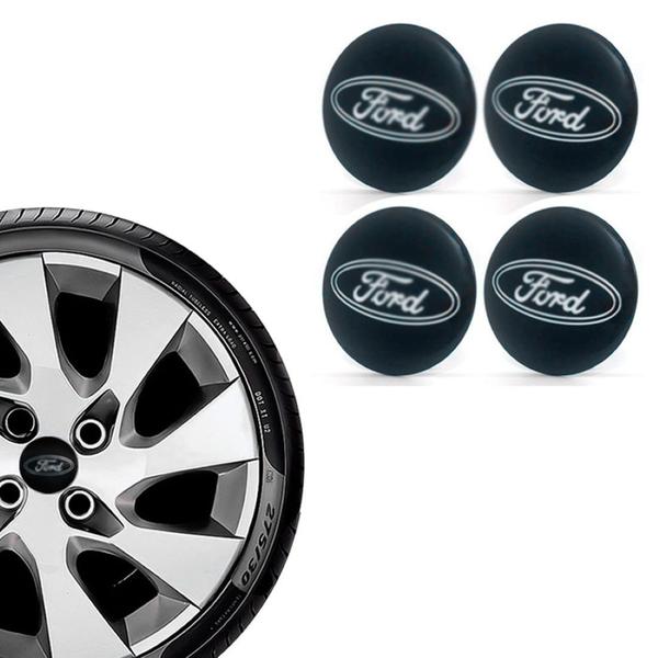 Imagem de Kit 4 Emblema Ford Preto para Calota GFM Aro 13 14 15