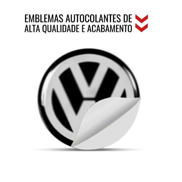 Imagem de Kit 4 Emblema Vw Volkswagen 48 mm para Calota Aro 13 14 15