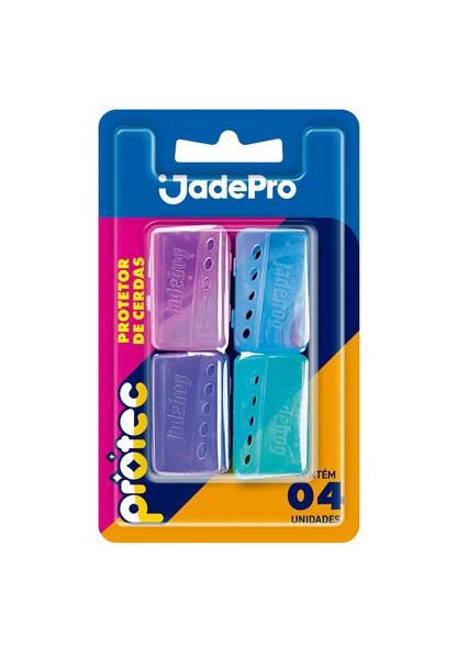 Imagem de Kit 4 Escovas de Dente Pro Black Super Macias + 4 Protetores de Cerdas - JADEPRO