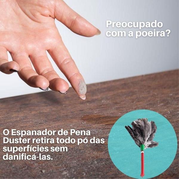 Imagem de Kit 4 Espanadores Pena De Avestruz 30Cm Duster Limpeza Seca