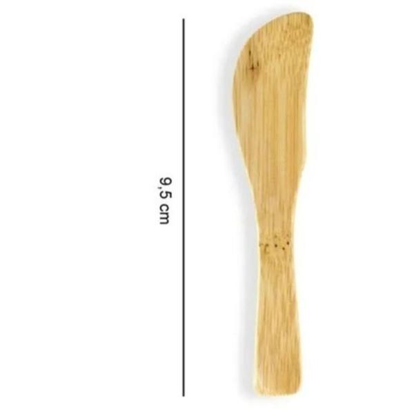 Kit 4 Espátulas de Bambu Para Manteiga Patê Geleia 9,5cm - Clink Imagem de Kit 4 Espátulas de Bambu Para Manteiga Patê Geleia 9,5cm