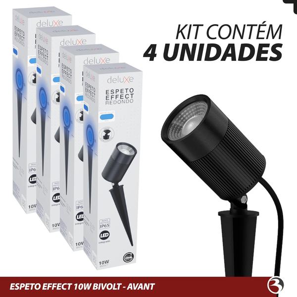 Imagem de KIT 4 Espeto de Jardim Holofote LED 10W Luz Azul Bivolt IP65 Jardim Prova D'Água- Avant