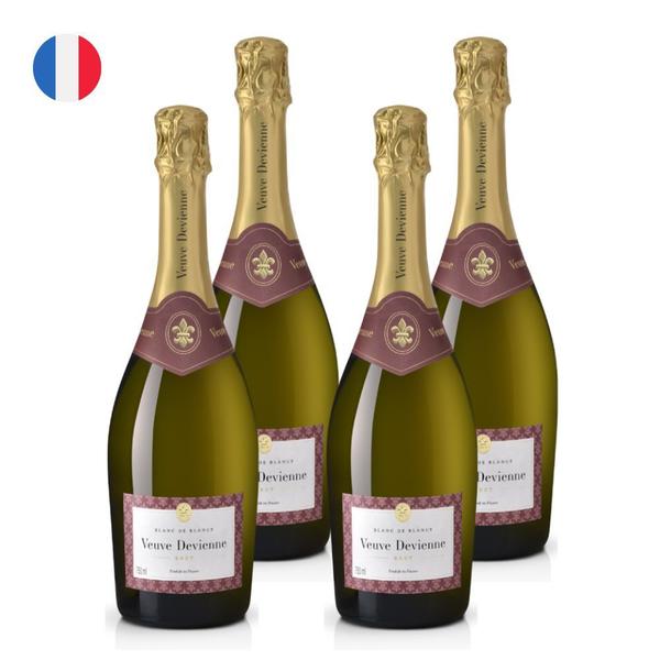 Imagem de Kit 4 Espumantes Veuve Devienne Brut Branco França 750ml