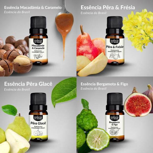 Imagem de Kit 4 Essências Premium 10ml - Doçura e Aroma