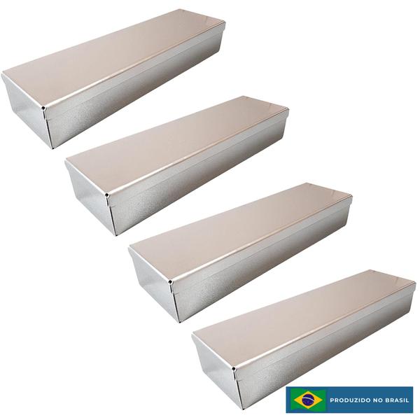 Kit 4 Estojos Inox - Para Esterilização Em Estufa 18x5x3cm - MBM Decor / Odontécnica Imagem de Kit 4 Estojos Inox - Para Esterilização Em Estufa 18x5x3cm