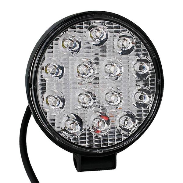 Imagem de Kit 4 Farol Milha 14 Leds 42w 12v/24v Redondo Off-road 6000k