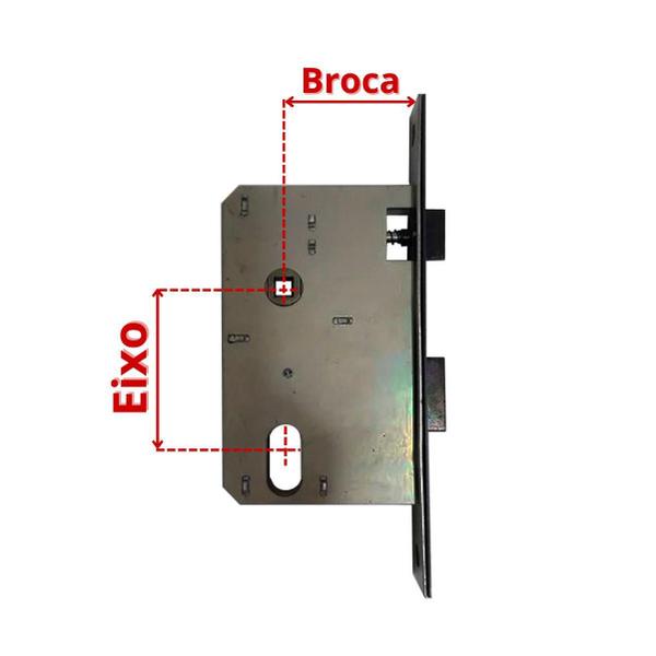 Imagem de Kit 4 Fechadura Cromada Modelo Stilo Porta Banheiro - Mgm