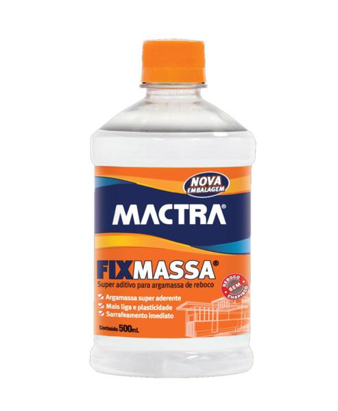 Kit 4 Fixmassa Super Aditivo Argamassa Reboco 500ml Mactra Imagem de Kit 4 Fixmassa Super Aditivo Argamassa Reboco 500ml Mactra