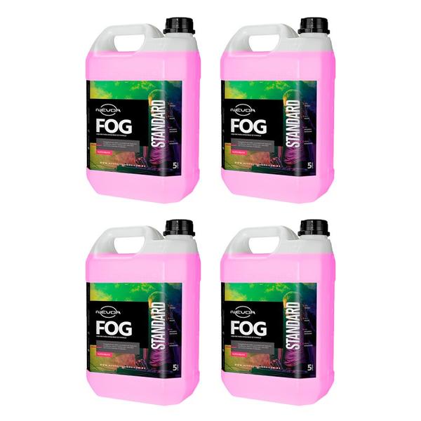 Imagem de Kit 4 Fluido / Liquido Fog Tutti-frutti Linha Standart 5 Litros Para Máquinas De Fumaça