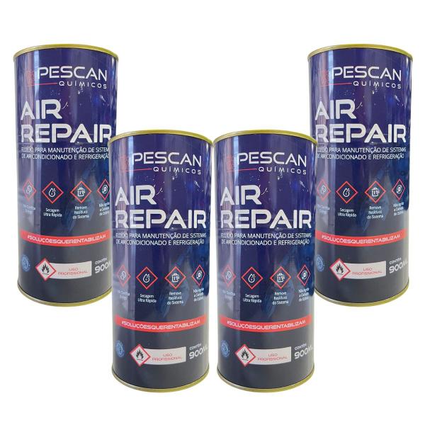 Kit 4 Fluidos Limpeza Sistema Ar Condicionado Refrigeração - Pescan Imagem de Kit 4 Fluidos Limpeza Sistema Ar Condicionado Refrigeração