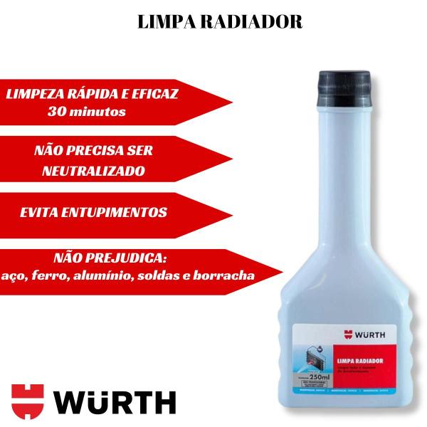 Kit 4 Fluidos Pronto para uso + Limpador + Selante tapa furo para Arrefecimento Radiador Wurth Imagem de Kit 4 Fluidos Pronto para uso + Limpador + Selante tapa furo para Arrefecimento Radiador Wurth